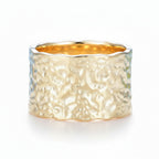 Martelé Hammered Gold Band Ring – hammered solid gold band ring by Lunara