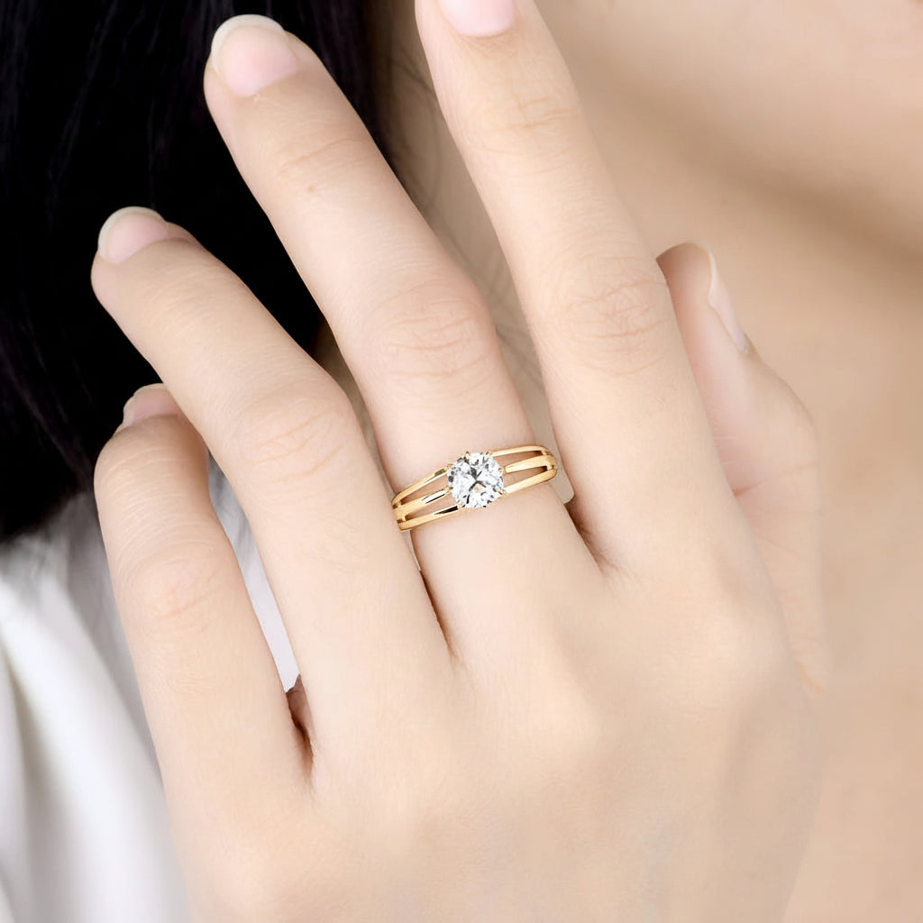 Coussin Classique 1CT Moissanite Ring – rose gold variant