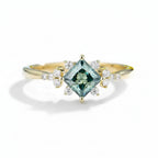 Étincelle Cyan Moissanite Band Ring – cyan moissanite eternity band in solid gold by Lunara