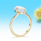 Ovale OMC 4CT Moissanite Ring – worn on hand