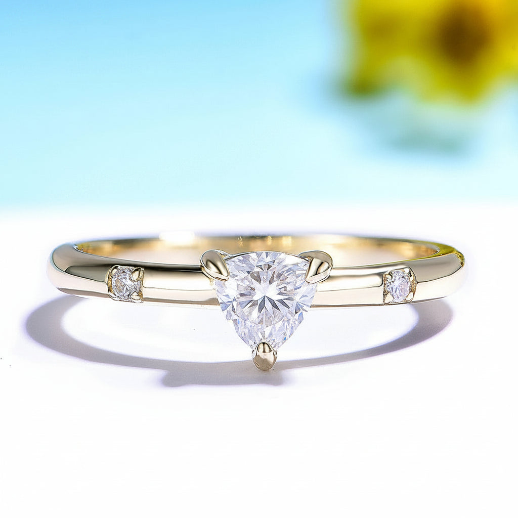 Trilliant 0.5CT Moissanite Ring