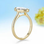 Étoile Diamond Solitaire Ring – worn on hand
