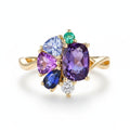 Mystique Alexandrite Cushion Ring – colour-changing alexandrite cushion in solid gold by Lunara