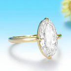 Ovale OMC 4CT Moissanite Ring – yellow gold option