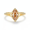 Marquise Champagne 1CT Moissanite Ring – champagne marquise moissanite in solid gold by Lunara