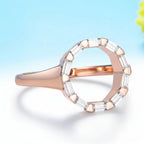 Cercle Étoilé 1CTW Moissanite Band Ring – white gold setting