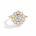 Éclat Solitaire Moissanite Ring – round moissanite solitaire in solid gold by Lunara