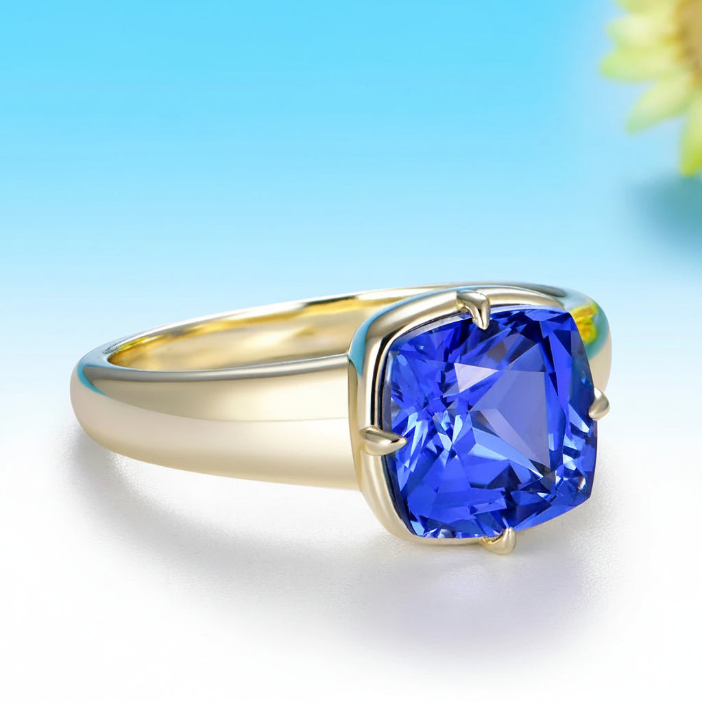 Azura Sapphire Moissanite Ring