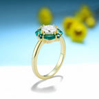 Jardin Émeraude Moissanite Ring – rose gold option