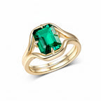 Grande Émeraude 3CT Pear Emerald Ring