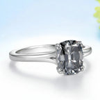 Velours Gris OMC Cushion Ring – white gold setting