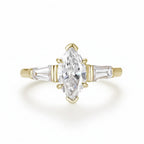 Marquise Éclat 1CT Moissanite Ring – marquise cut moissanite solitaire in solid gold by Lunara