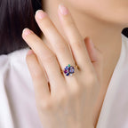 Mystique Alexandrite Cushion Ring – yellow gold option