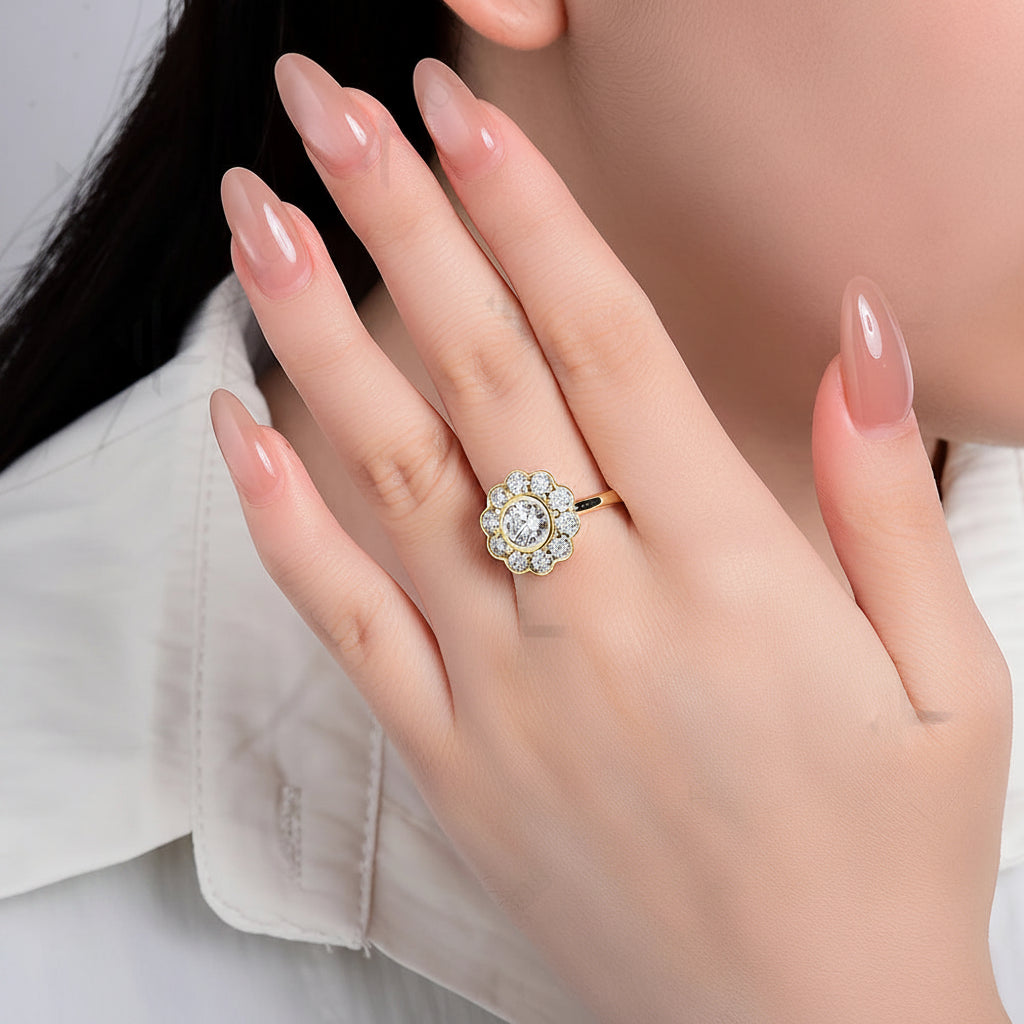 Éclat Solitaire Moissanite Ring – rose gold variant