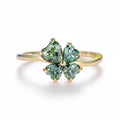 Sérénade Heart Moissanite Ring – cyan heart-cut moissanite in solid gold by Lunara