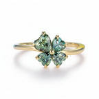 Sérénade Heart Moissanite Ring – cyan heart-cut moissanite in solid gold by Lunara