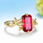 Ardente Ruby Diamond Ring – worn on hand