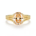 Ovale Champagne 2CT Moissanite Ring