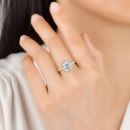 Lumière Bezel Moissanite Ring – side profile detail