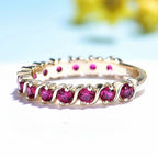 Rosée Ruby Band Ring – worn on hand