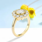 Éclat Solitaire Moissanite Ring – worn on hand
