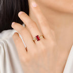Ardente Ruby Diamond Ring – close-up of ruby brilliance