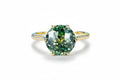 Jubilé Cyan Moissanite Ring – 4CT cyan jubilee cut moissanite in solid gold by Lunara