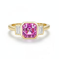 Fleur Rose 2CT Pink Sapphire Moissanite Ring – pink sapphire and moissanite ring in solid gold by Lunara