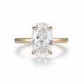 Opale Oval Moissanite Ring – 5CT oval moissanite solitaire in solid gold by Lunara