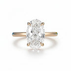 Opale Oval Moissanite Ring – 5CT oval moissanite solitaire in solid gold by Lunara