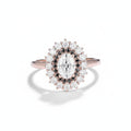 Dualité Moissanite Contrast Ring – dual-tone white and grey moissanite ring in solid gold by Lunara