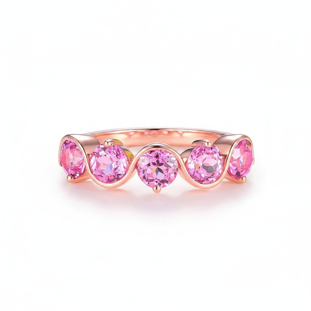 Rose Céleste Pink Sapphire Ring – lab-grown pink sapphire in solid gold by Lunara