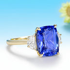 Céleste Sapphire Statement Ring – yellow gold option