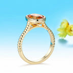 Soleil Orange Sapphire Ring – worn on hand