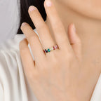 Arc-en-Ciel Rainbow Sapphire Ring – side profile detail