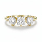 Princesse Band 1.8CTW Moissanite Ring – princess cut moissanite band in solid gold by Lunara