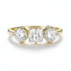 Princesse Band 1.8CTW Moissanite Ring in solid gold by Lunara