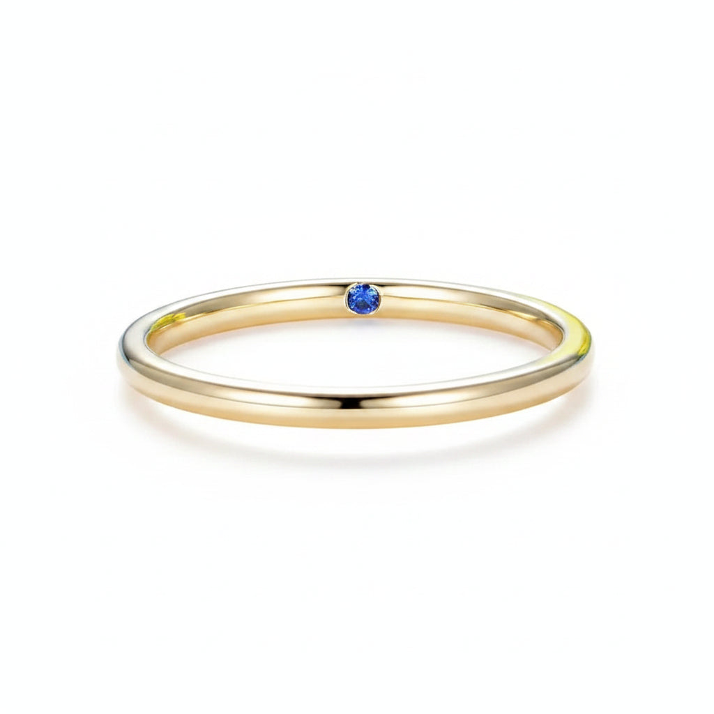 Secrète Sapphire Hidden Band Ring – hidden lab sapphire inside a solid gold band by Lunara