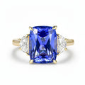 Céleste Sapphire Statement Ring – 7.5CT lab sapphire statement ring in solid gold by Lunara