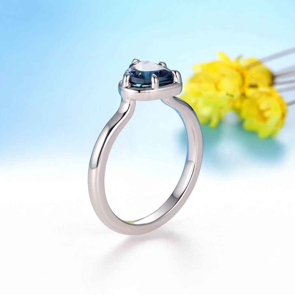 Cœur Alexandrite Heart Ring – rose gold setting