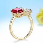 Passion Rouge 5.5CTW Ruby Moissanite Ring