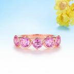 Rose Céleste Pink Sapphire Ring – worn on hand