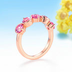 Rose Céleste Pink Sapphire Ring – rose gold setting detail