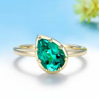 Poire Émeraude 2CT Emerald Pear Ring
