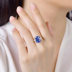 Céleste Sapphire Statement Ring – close-up of sapphire depth and colour