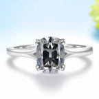 Velours Gris OMC Cushion Ring – close-up of grey stone OMC facets