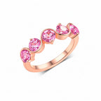 Rose Céleste Pink Sapphire Ring – top-down view of pink sapphire