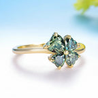 Sérénade Heart Moissanite Ring – worn on hand