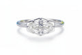 Hexagone Blanc 2CT Moissanite Ring