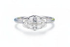 Hexagone Blanc 2CT Moissanite Ring